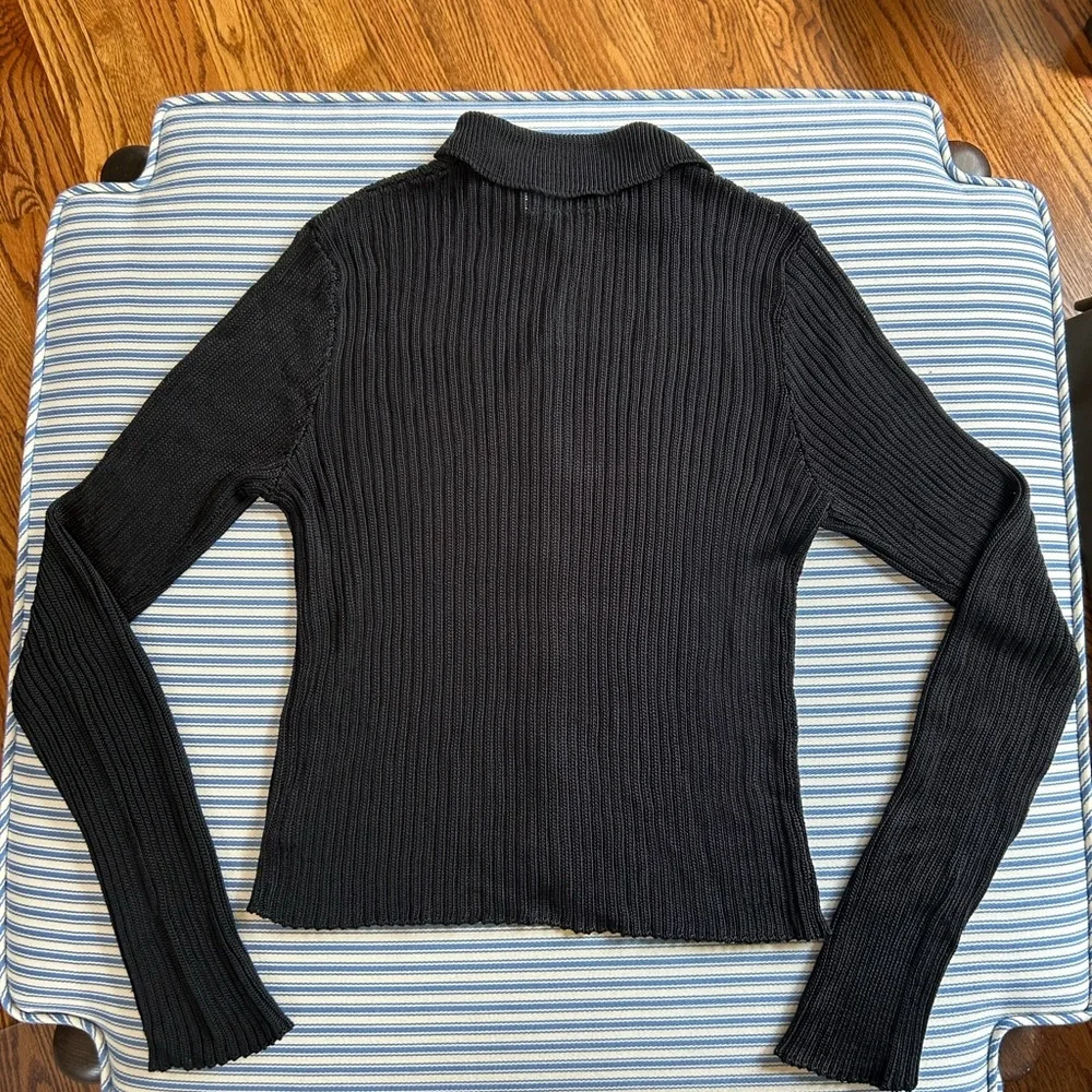 Calle Del Mar long sleeve cardigan black medium - Picture 6 of 9